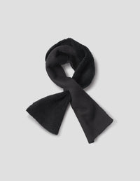 SHEARLING SCARF | CURLY MERINO SHEARLING | BLACK