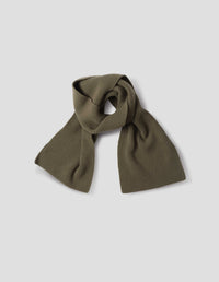 SIMPLE RIB SCARF | SOFT SPUN WOOL | OLIVE