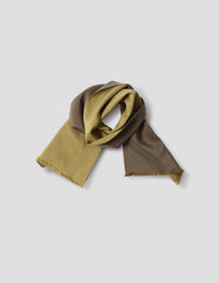TWO COLOUR SCARF | SILK | OCHRE / KHAKI