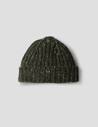 CHUNKY RIB BEANIE | DONEGAL LAMBSWOOL MIX | SEAWEED
