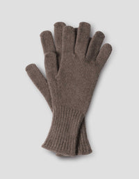 LONG CUFF GLOVES | CASHMERE MERINO | DARK NATURAL