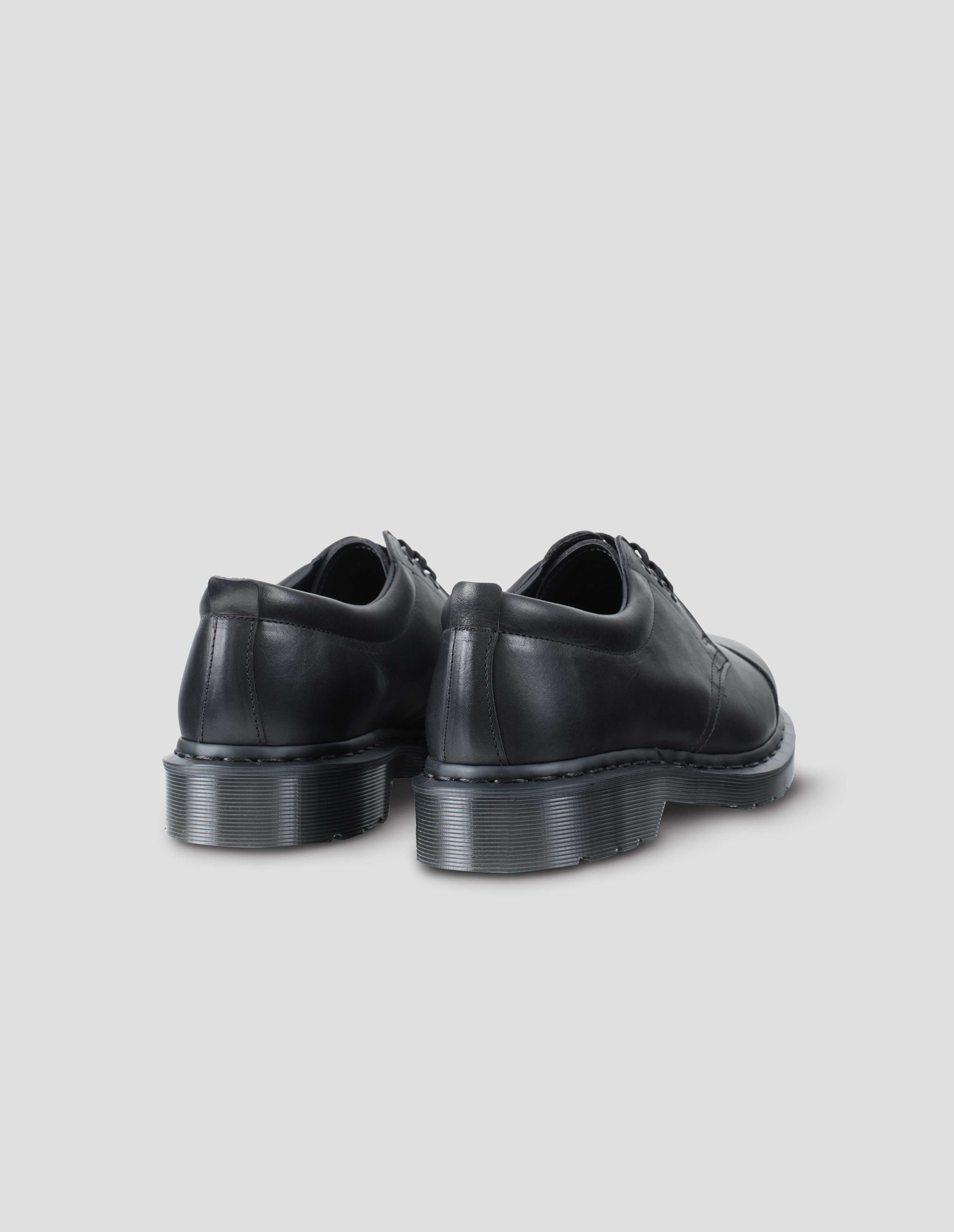 Black grained oiled leather 1461 3 Eye Shoes | MHL. by Margaret Howell