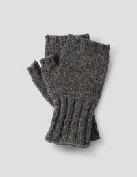 MHL. CHUNKY FINGERLESS GLOVES | REAL SHETLAND WOOL | GREY