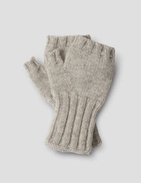 MHL. CHUNKY FINGERLESS GLOVES | REAL SHETLAND WOOL | NATURAL