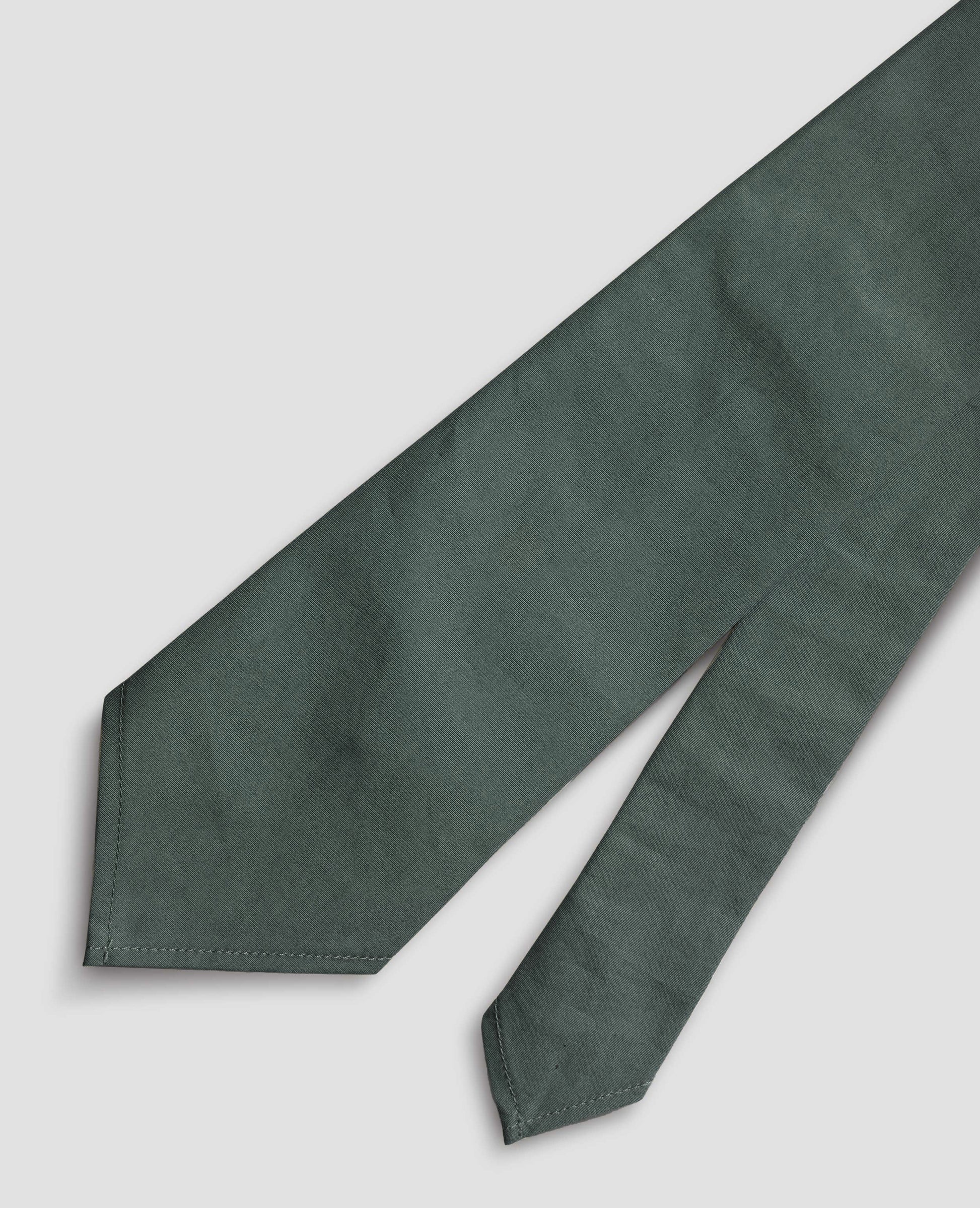 Grey sanded cotton poplin tie, fabric swatch.