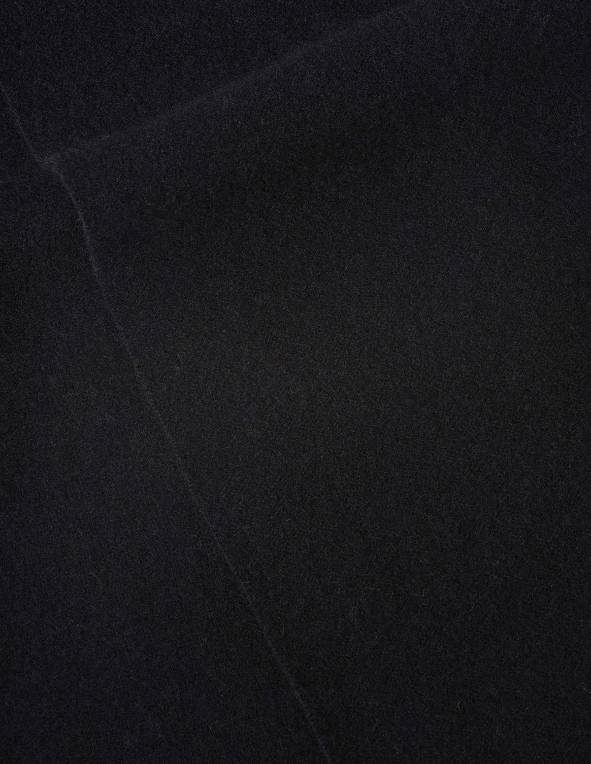 Black with an off white stripe lambswool scarf, fabric swatch.