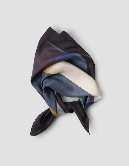 COLLAGE PRINT SCARF | SILK | MULTI / BLACK
