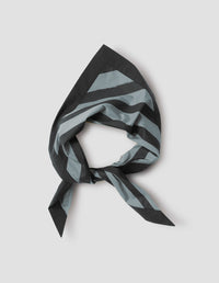 MHL. PRINTED WOVEN SCOUT SCARF | COMPACT COTTON POPLIN | FOG