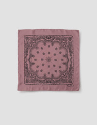 PAISLEY BANDANA | SILK TWILL | MINERAL PINK / BLACK