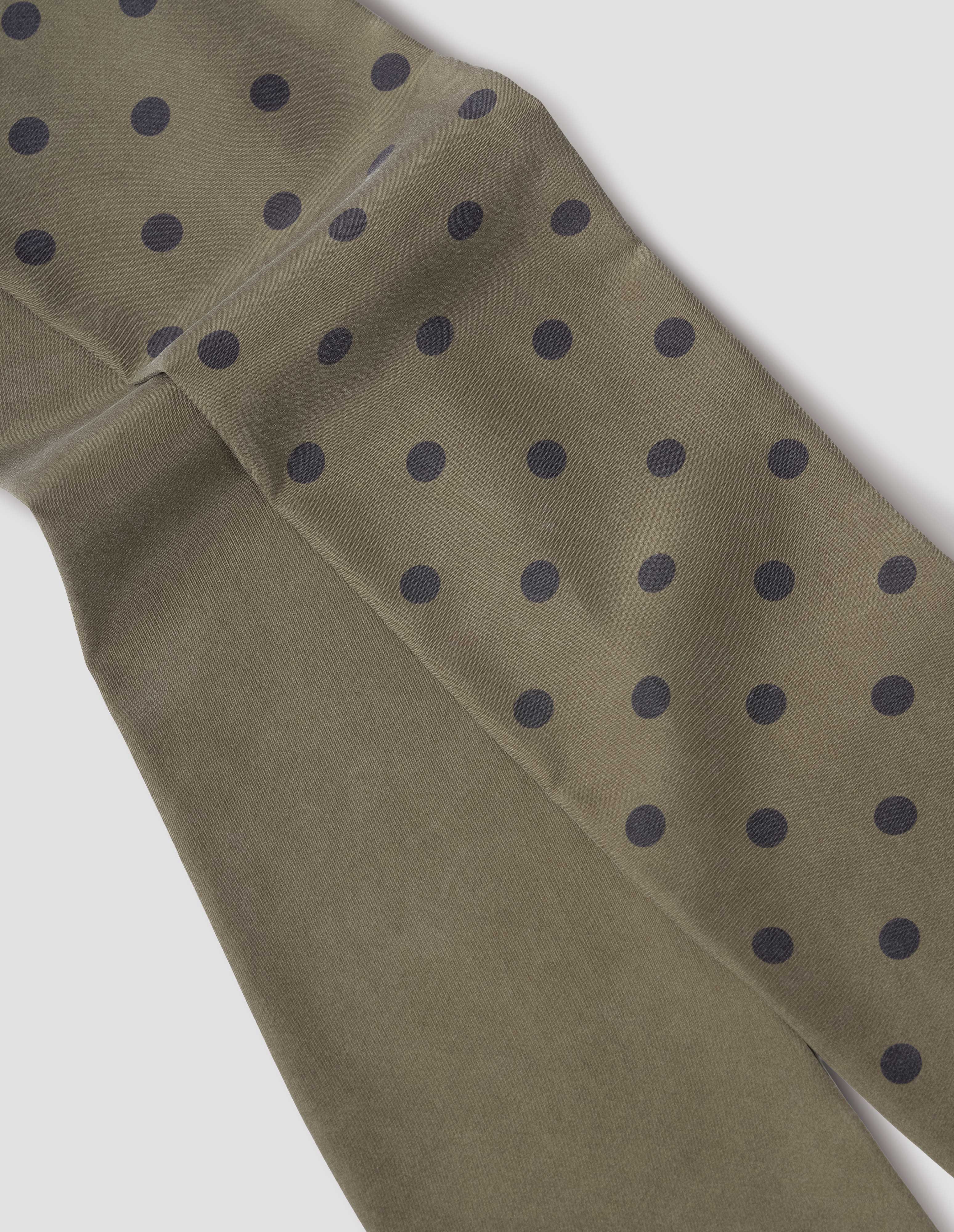 Dark stone and black silk Polka Dot Tie Scarf | Margaret Howell