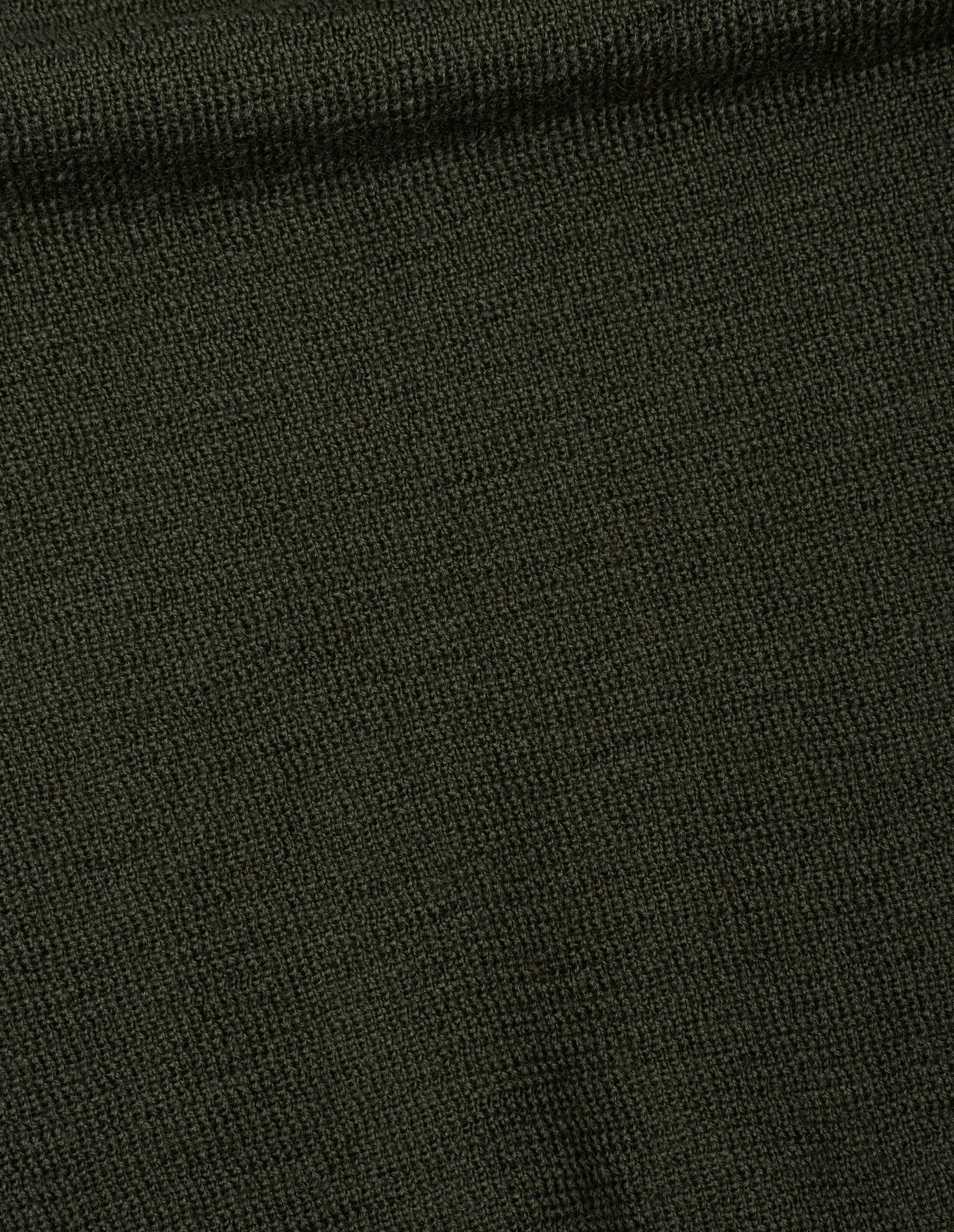 Dark green pure wool slipover, fabric swatch.