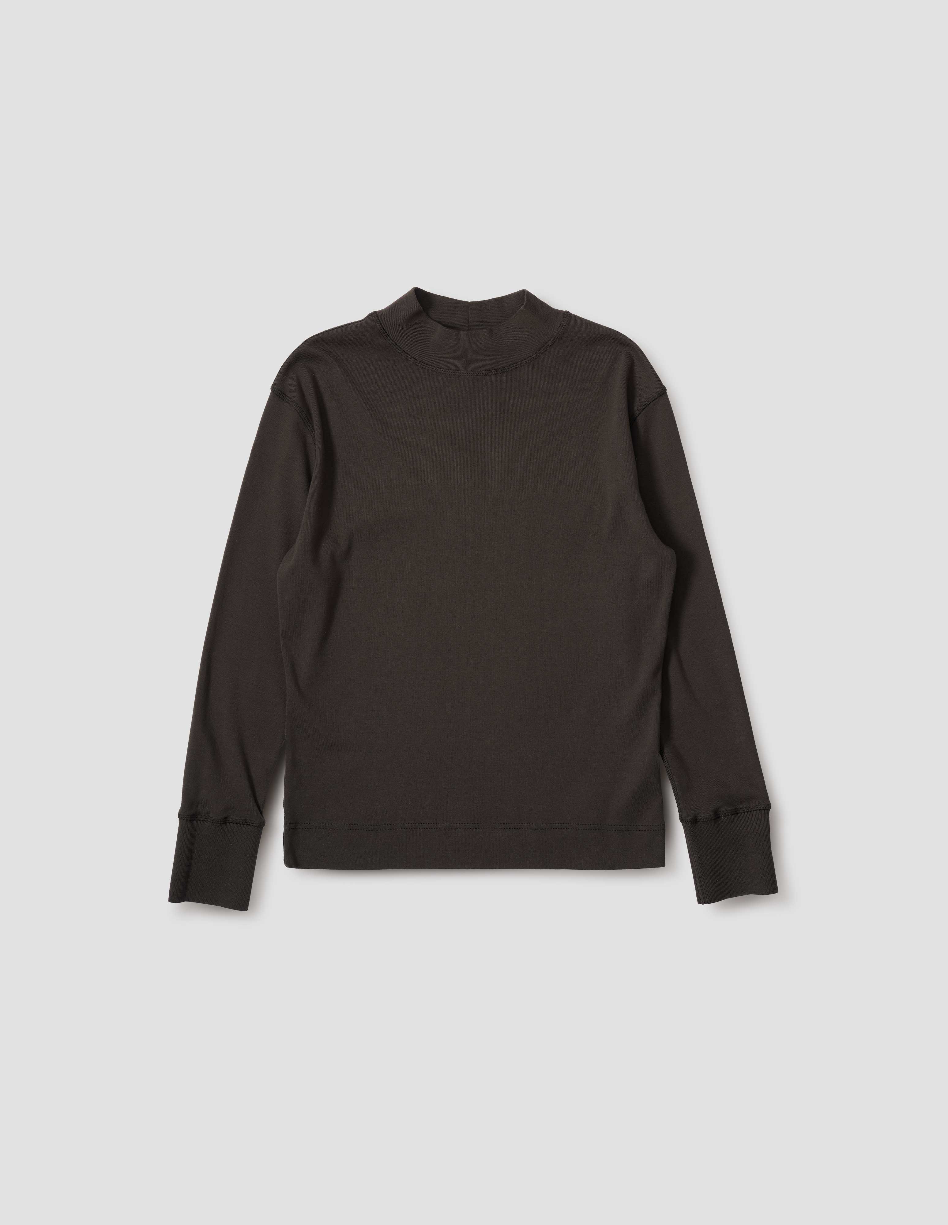 【新品】MHL. /ORGANIC COTTON THERMAL JERSEY Ebony cotton high neck thermal | MHL. by Margaret Howell