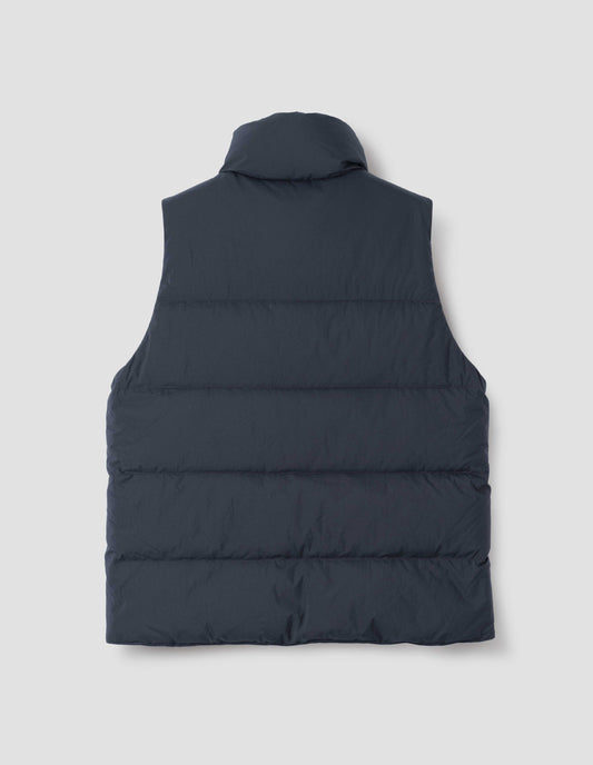MIZUNO HIGH NECK GILET | LIGHT NYLON POPLIN | BLACK