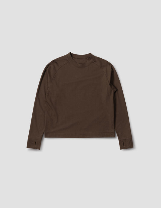 MIZUNO LIGHTWEIGHT SWEATSHIRT | COTTON POLYESTER JERSEY | TEAK