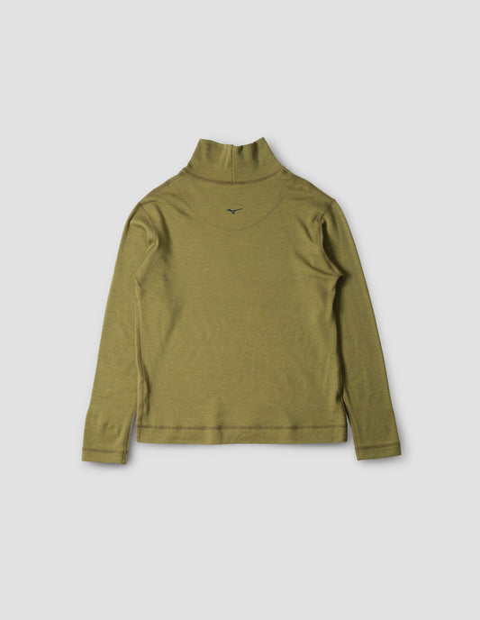 MIZUNO THERMAL FUNNEL NECK | BREATH THERMO WOOL JERSEY | OCHRE