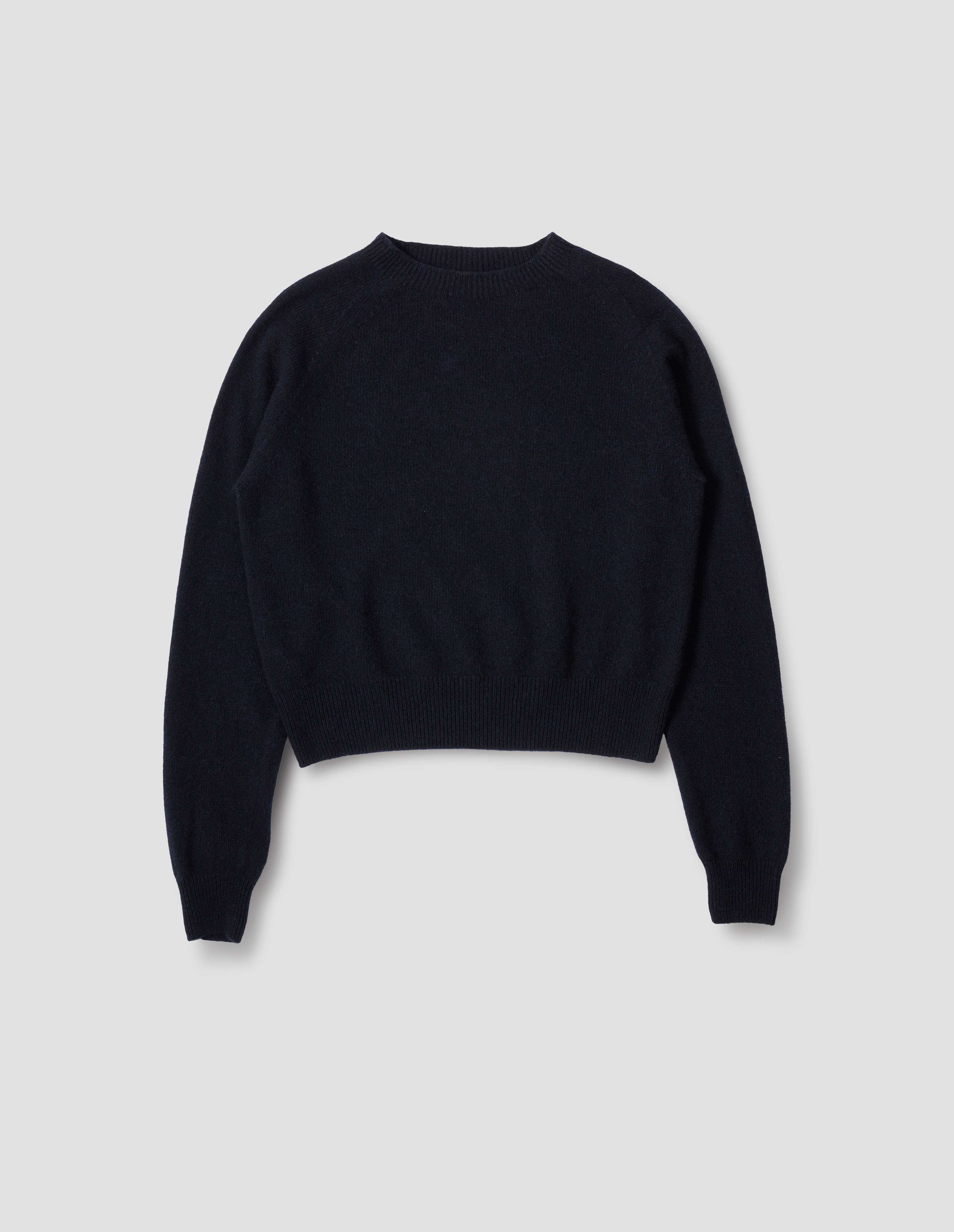 Dark navy twist cashmere classic crew neck | Margaret Howell