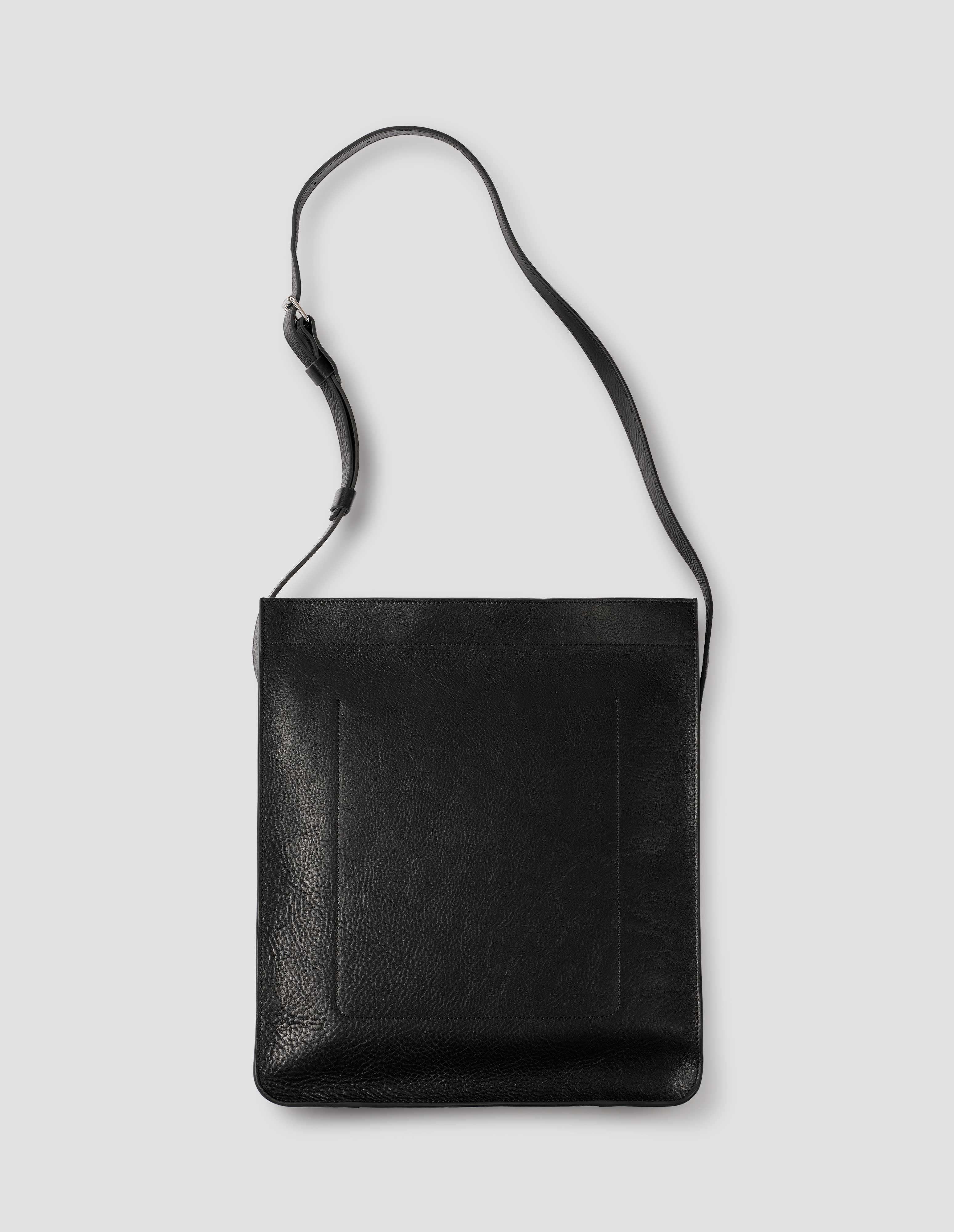 SHOULDER TOTE | FINE GRAIN LEATHER | BLACK – Margaret Howell