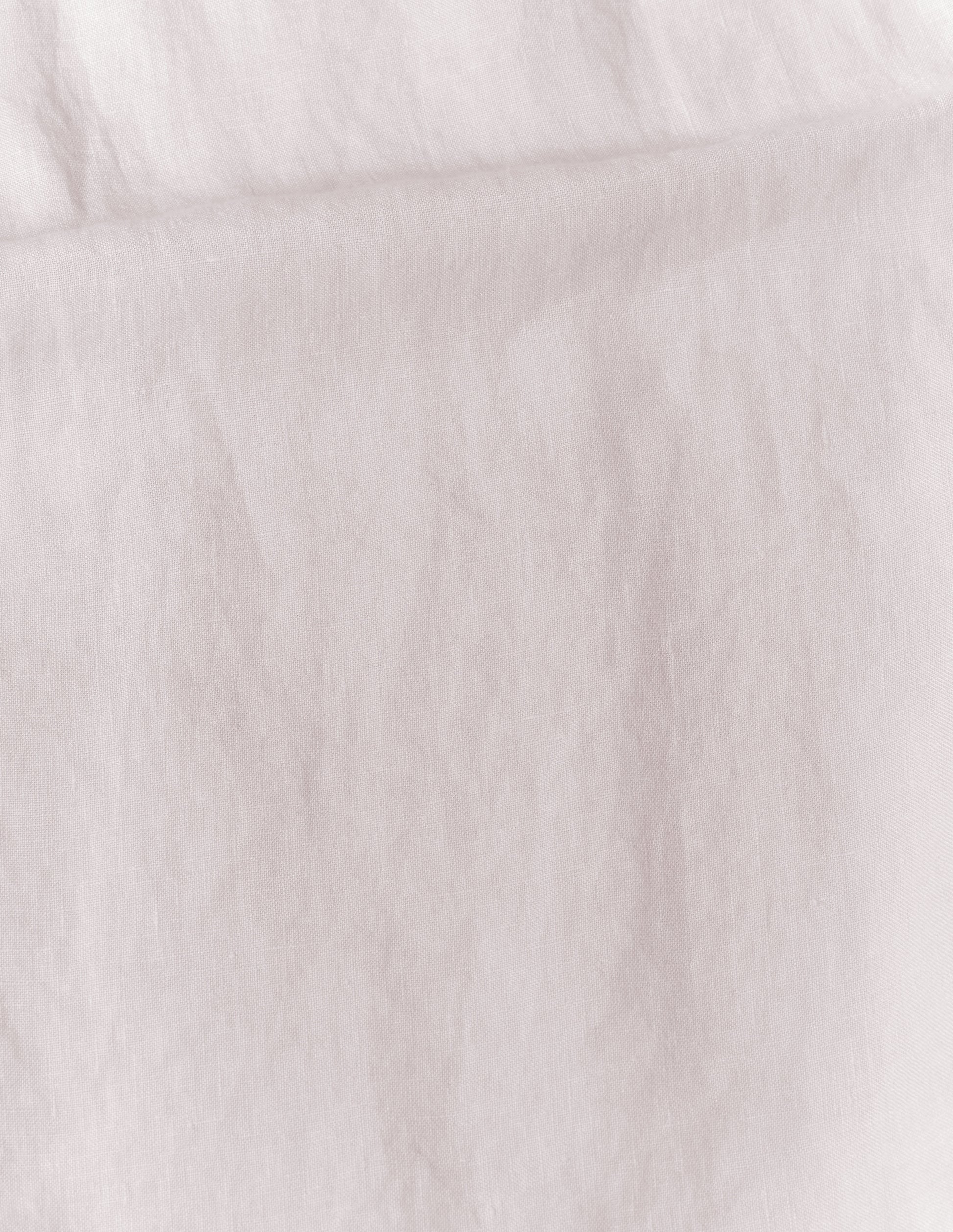 Pinkish beige washed shirting linen collarless shirt, fabric swatch. 