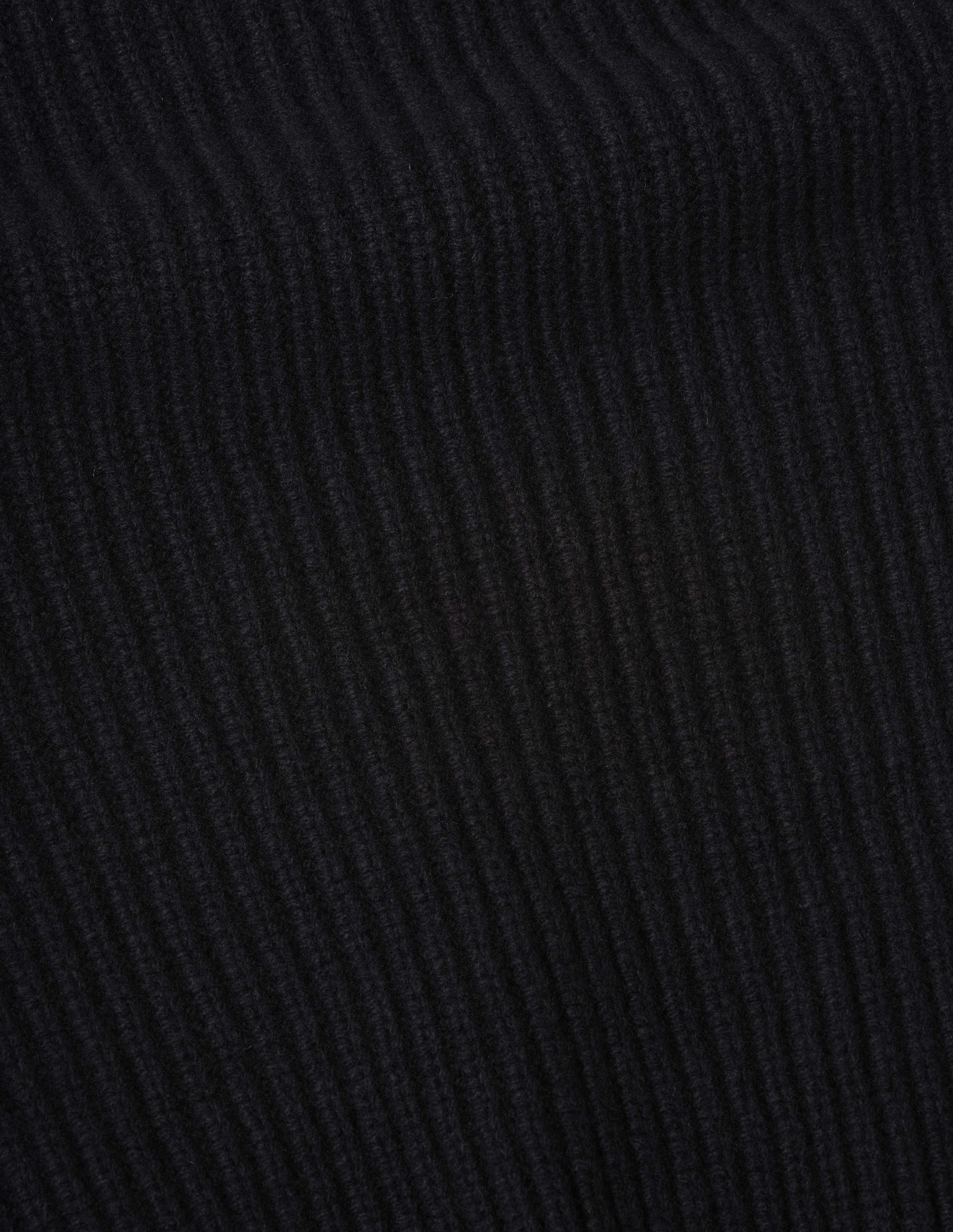 Black soft spun wool English Rib Slipover | Margaret Howell