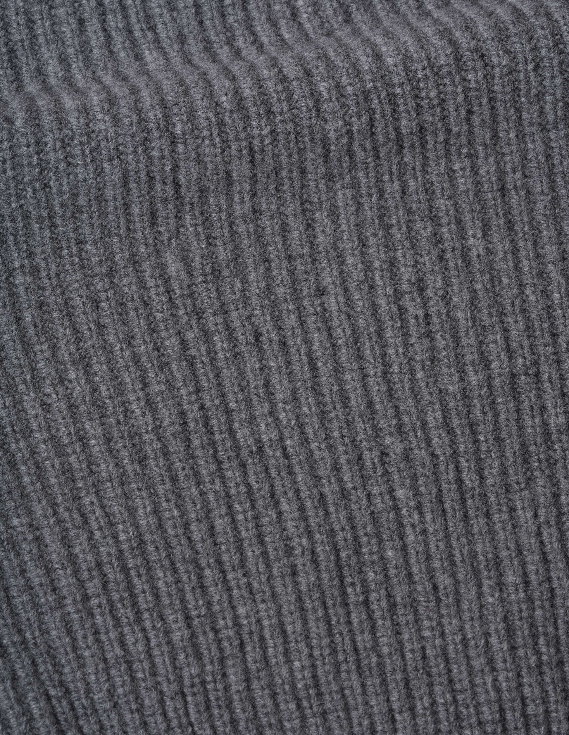 Grey soft spun wool slipover, fabric swatch. 