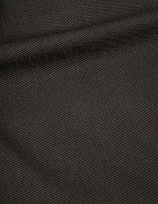 Brownish green wool twill culottes, fabric swatch.