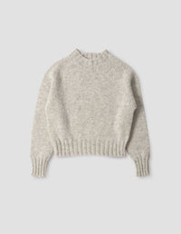 MHL. CHUNKY SEAMLESS CREW NECK | RUSTIC WOOL | NATURAL