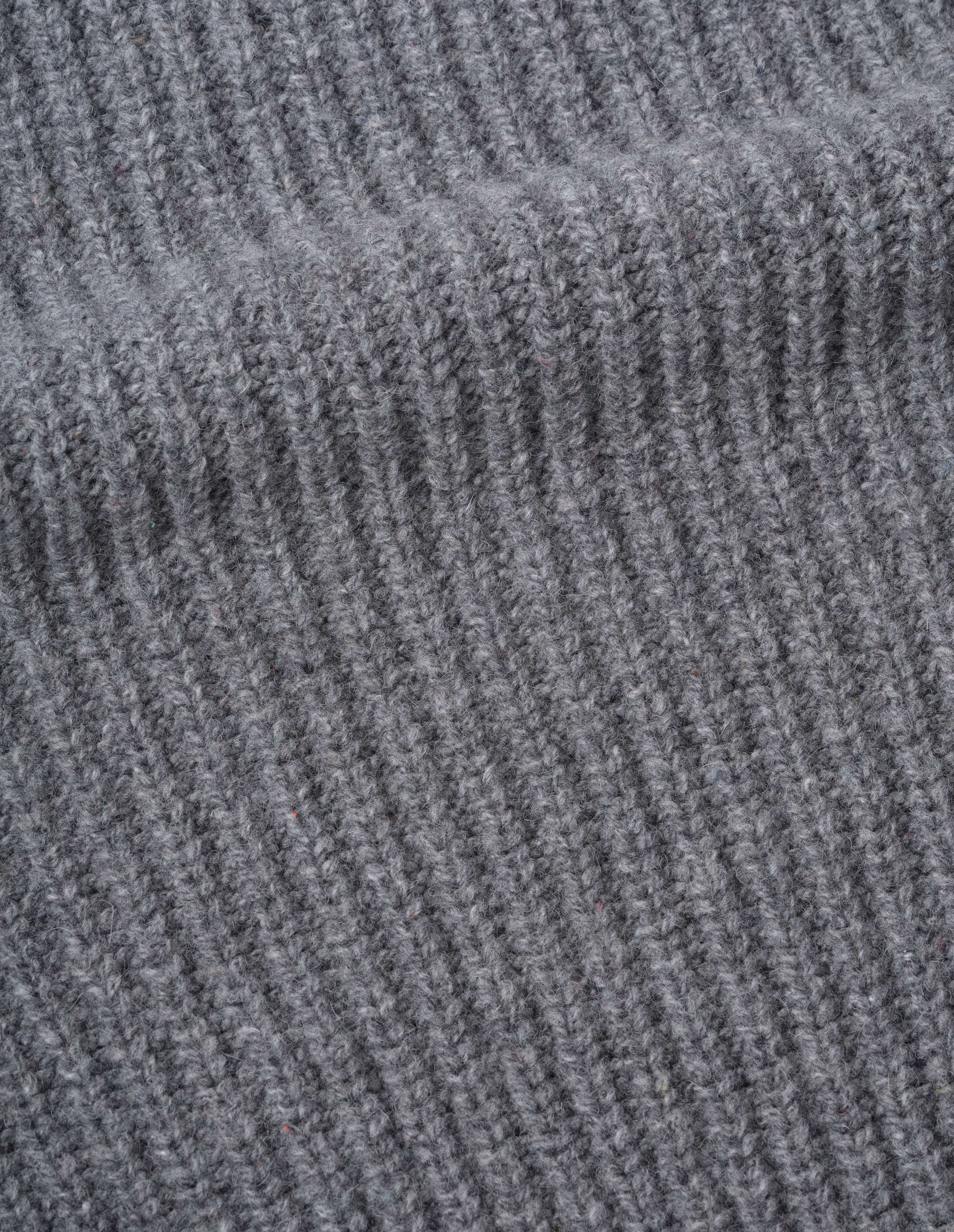 Grey recycled wool Cropped Fishermans Crew | MHL. by Margaret Howell
