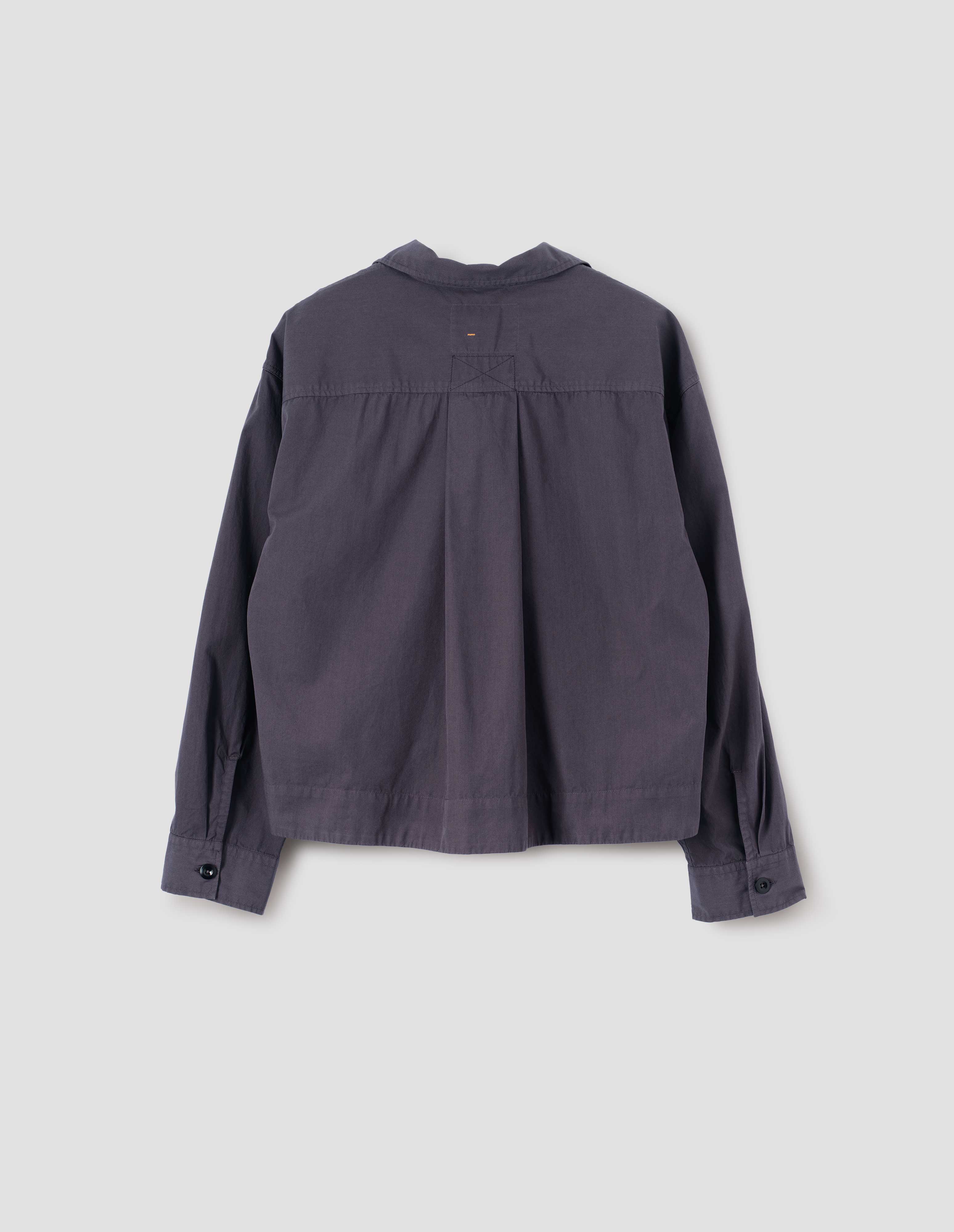 caria 　MHL 定価3.5万WASHED COTTON POPLIN Slate blue washed cotton poplin Kit Shirt | MHL. by Margaret