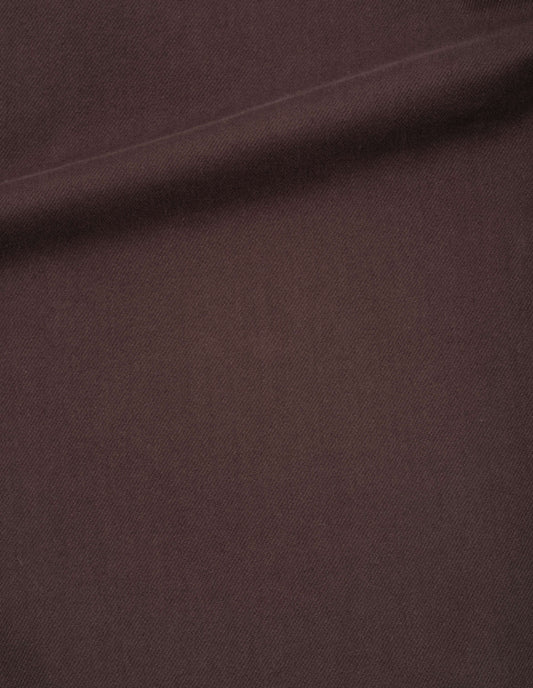 Brown red shirt dress, cotton tencel drill, fabric swatch.