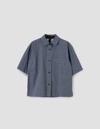 MHL. PJ SHIRT | DRY COTTON END ON END | UNIFORM BLUE