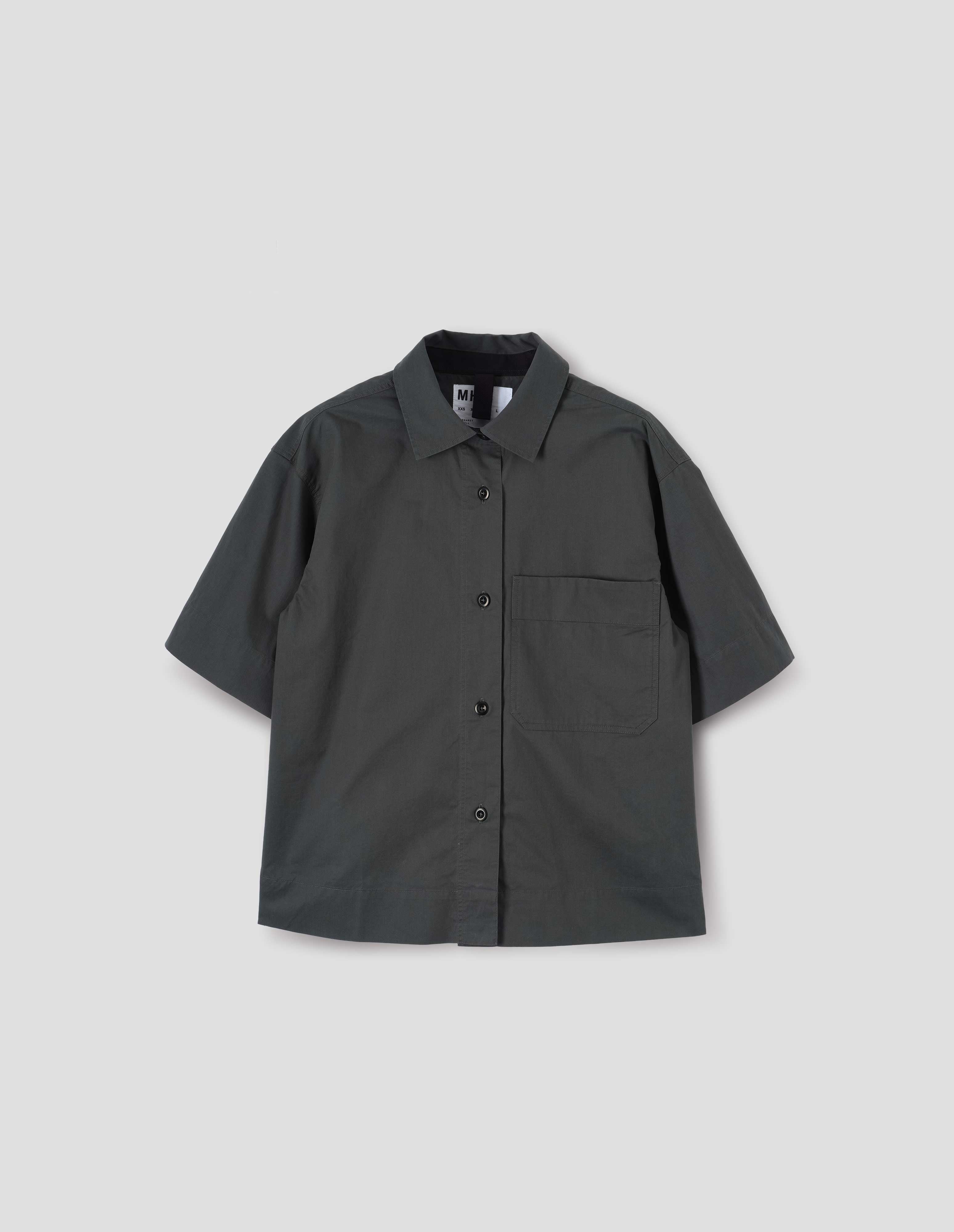 Uniform blue dry cotton end on end PJ Shirt | MHL. by Margaret Howell