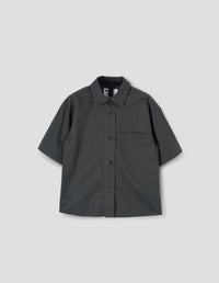 MHL. PJ SHIRT | LIGHTWEIGHT BRUSHED COTTON | ALGAE