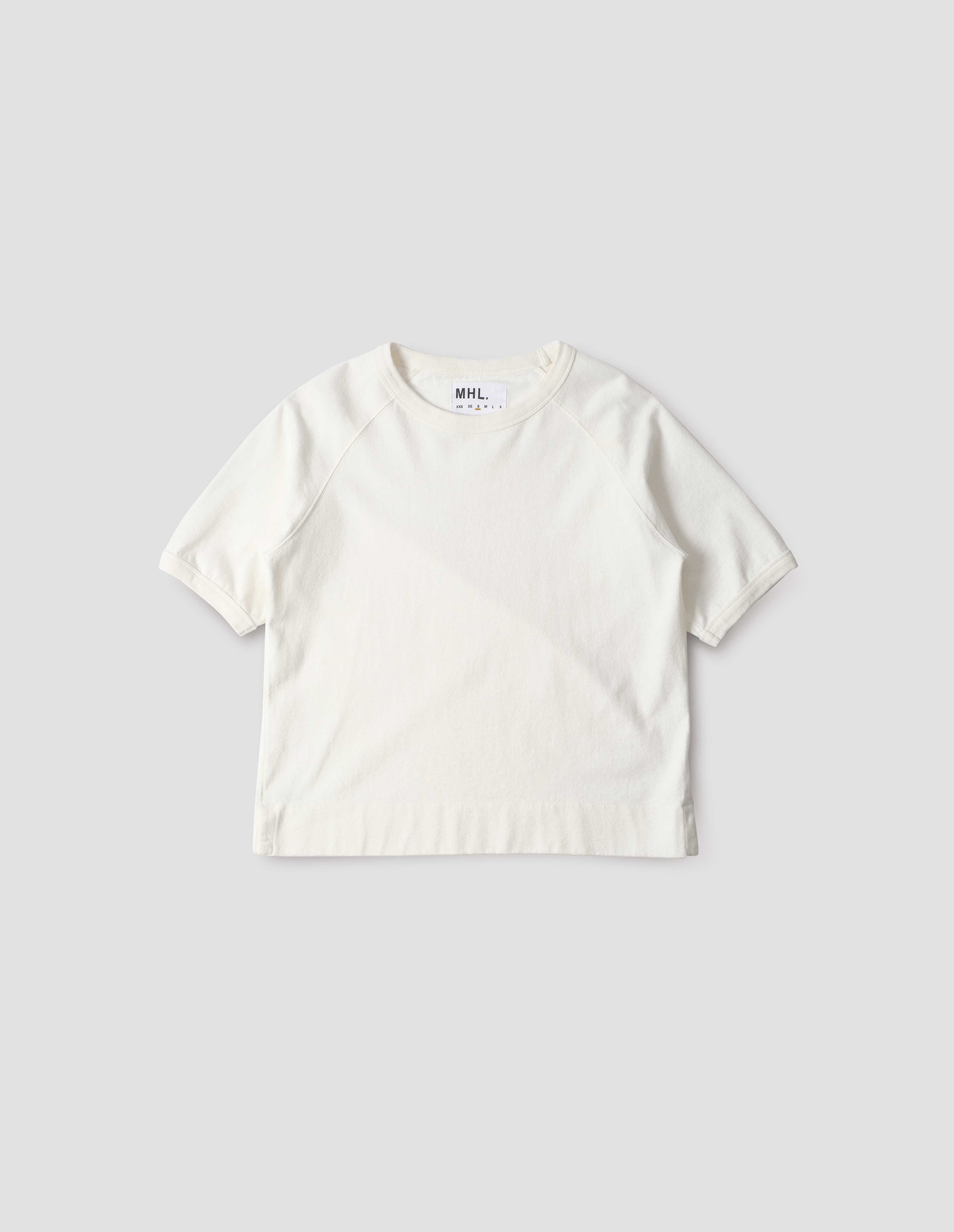 White cotton jersey Raglan Gym Top | MHL. by Margaret Howell