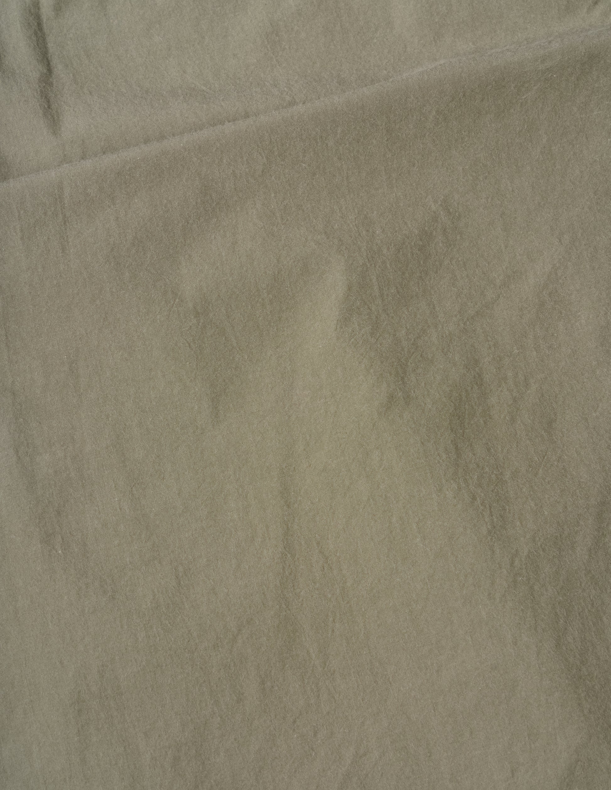 Green brushed cotton chambray shirt, fabric swatch