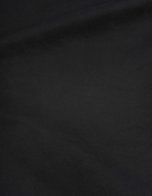 Black double twisted cotton canvas trousers, fabric swatch.