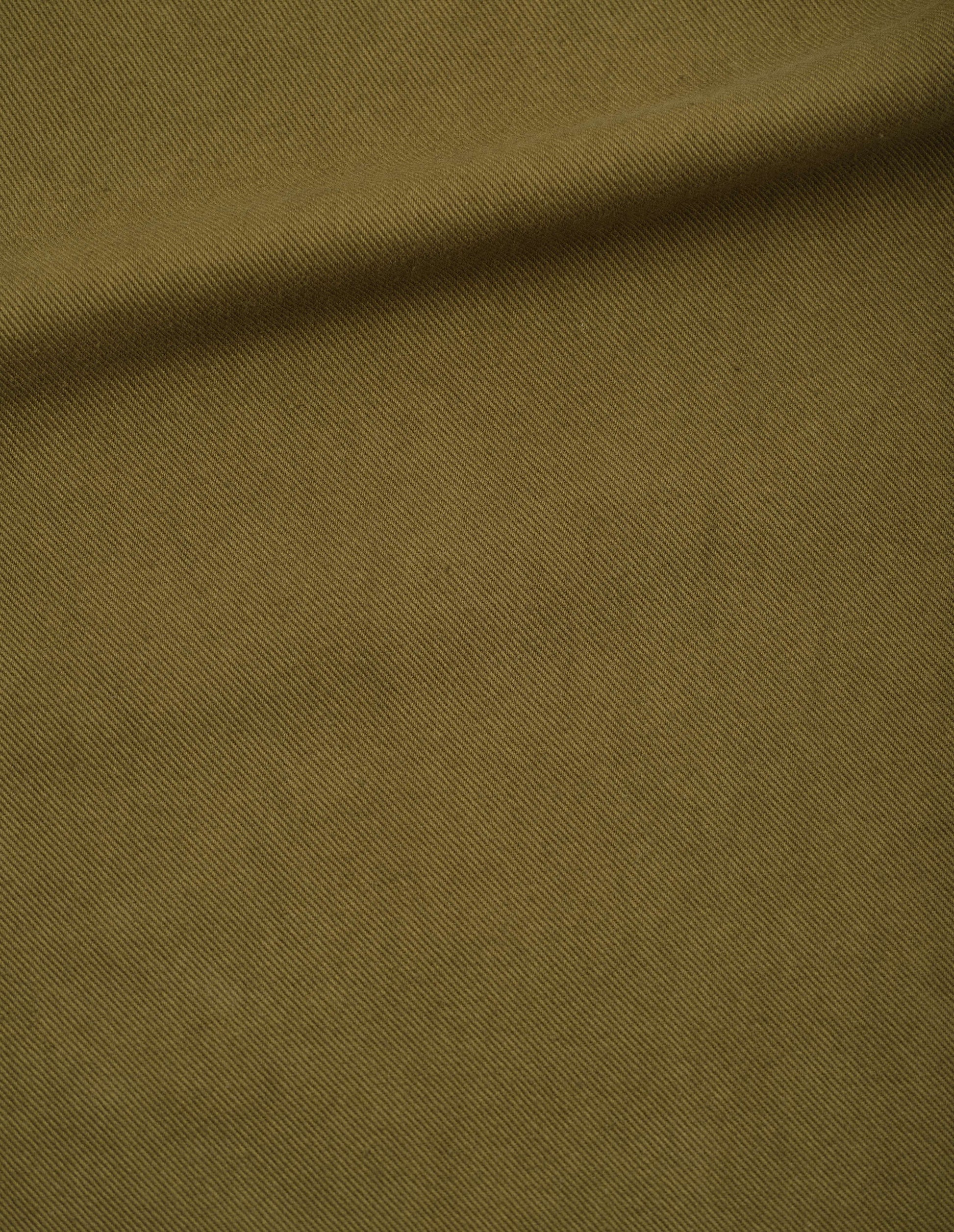 Green cotton tencel drill joggers fabric swatch.