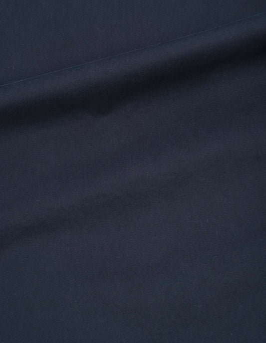 Dark blue soft dense cotton dress, fabric swatch.