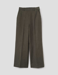 NAVAL TROUSERS | PURE LINEN | CEDAR