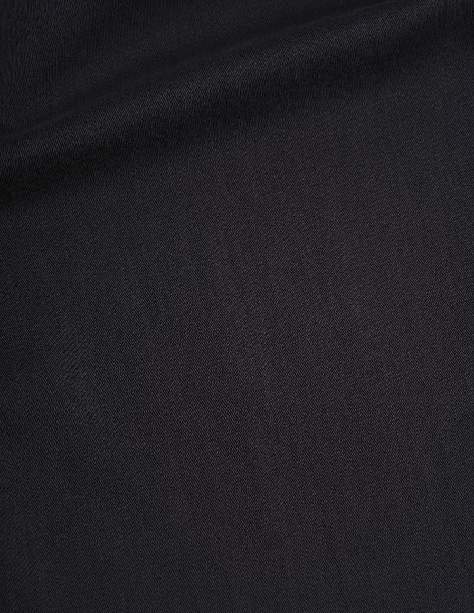 Black fine cotton silk shirt, fabric swatch.