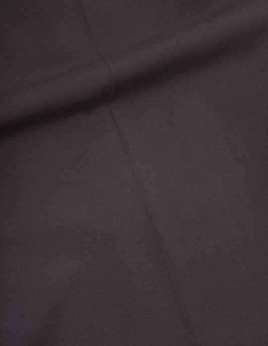 Dark brown light flannel trousers fabric swatch.