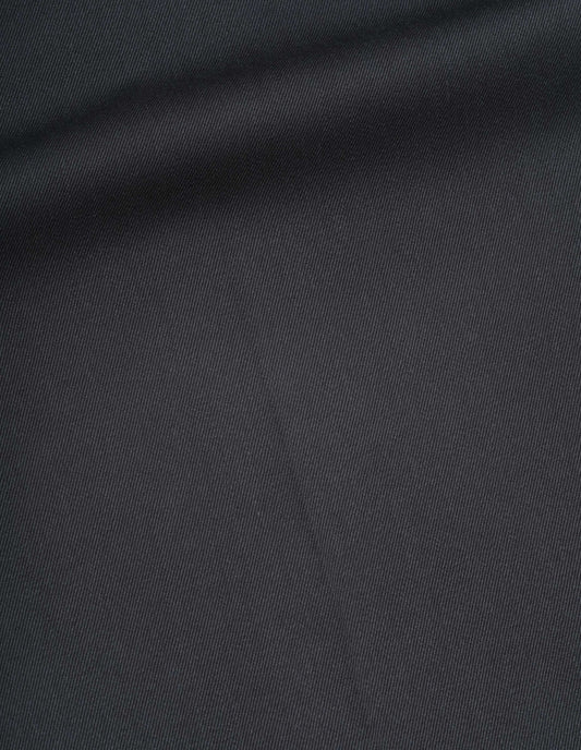 Dark grey wool cotton twill trousers fabric swatch.