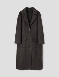 RAGLAN OVERCOAT | COMPACT WOOL TWILL | BROWN