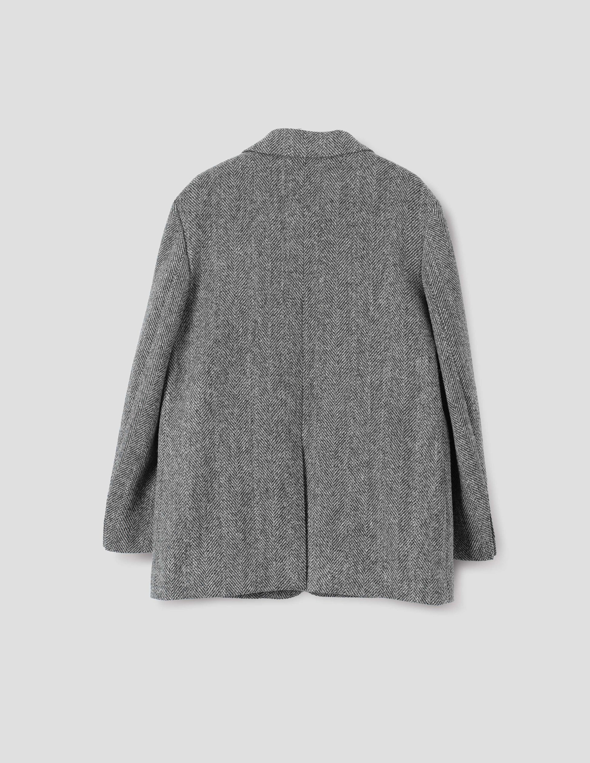 Grey and black wool Relaxed Three Button Jacket Margaret Howell