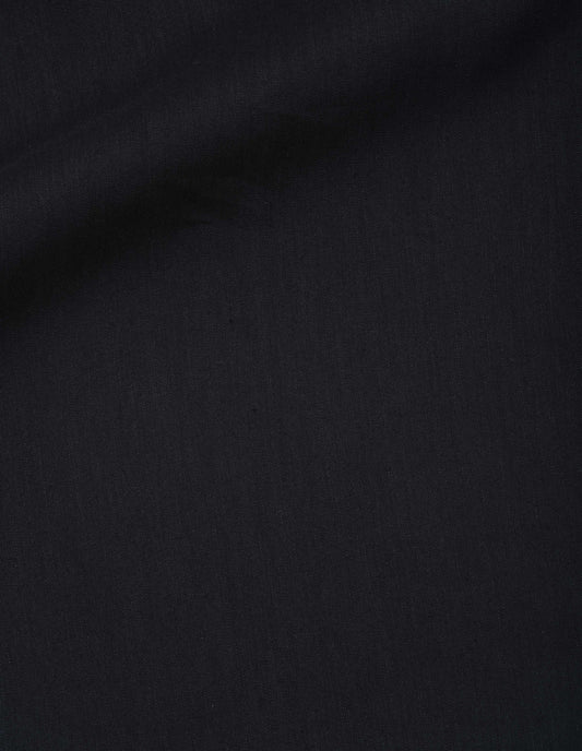 Black trousers, linen silk fabric swatch. 