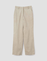 UNIFORM TROUSERS | 8 WALE CORDUROY | PALE STONE