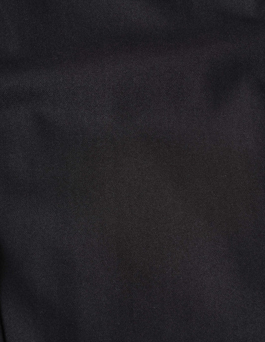 Black trousers wool swanskin flannel, fabric swatch. 