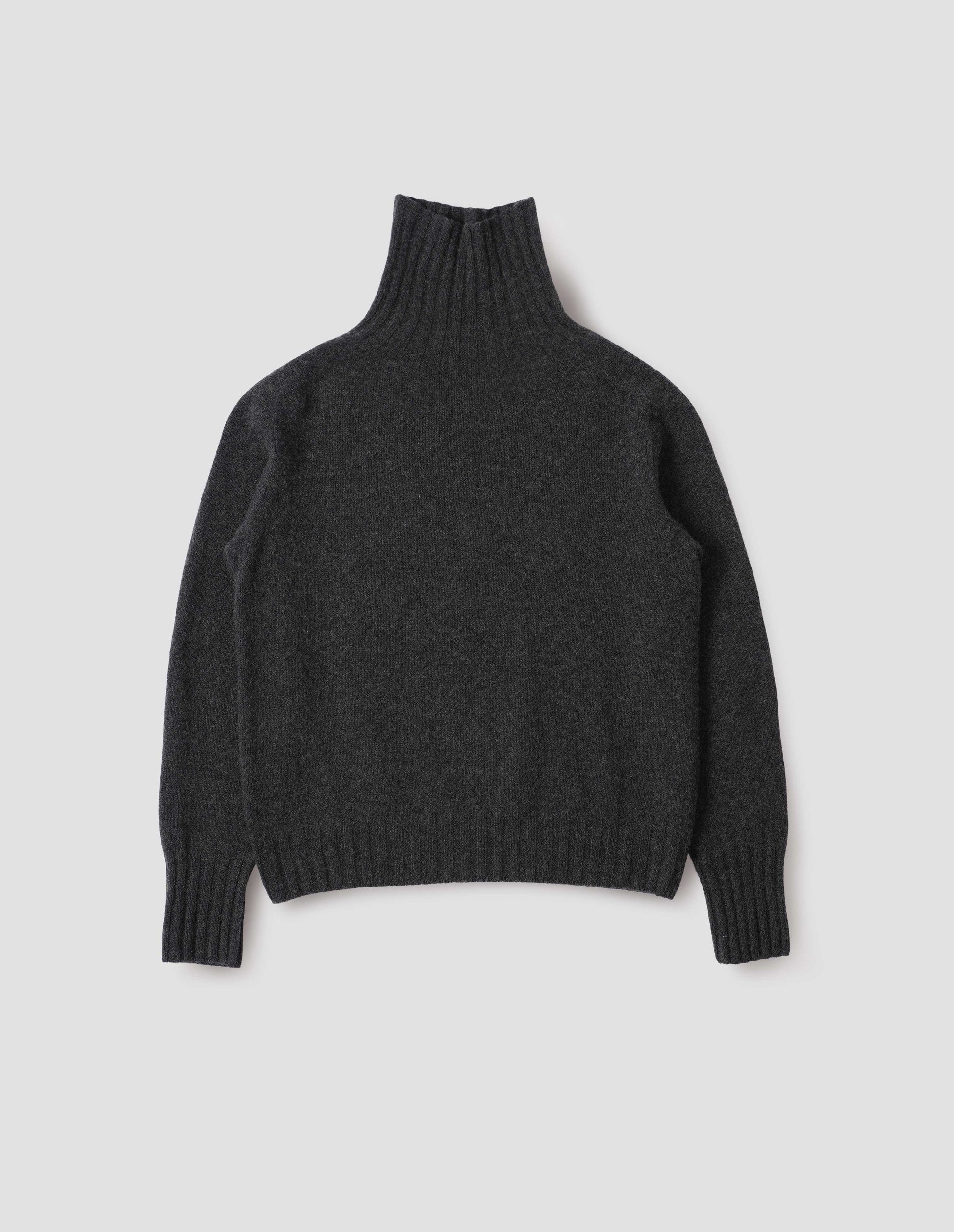 Charcoal cashmere Wide Roll Neck Margaret Howell1