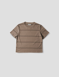 BOYS T SHIRT | COTTON JERSEY | MINK / BLACK