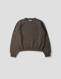 DONEGAL CREW NECK JUMPER | SOFT DONEGAL WOOL | MOUSE