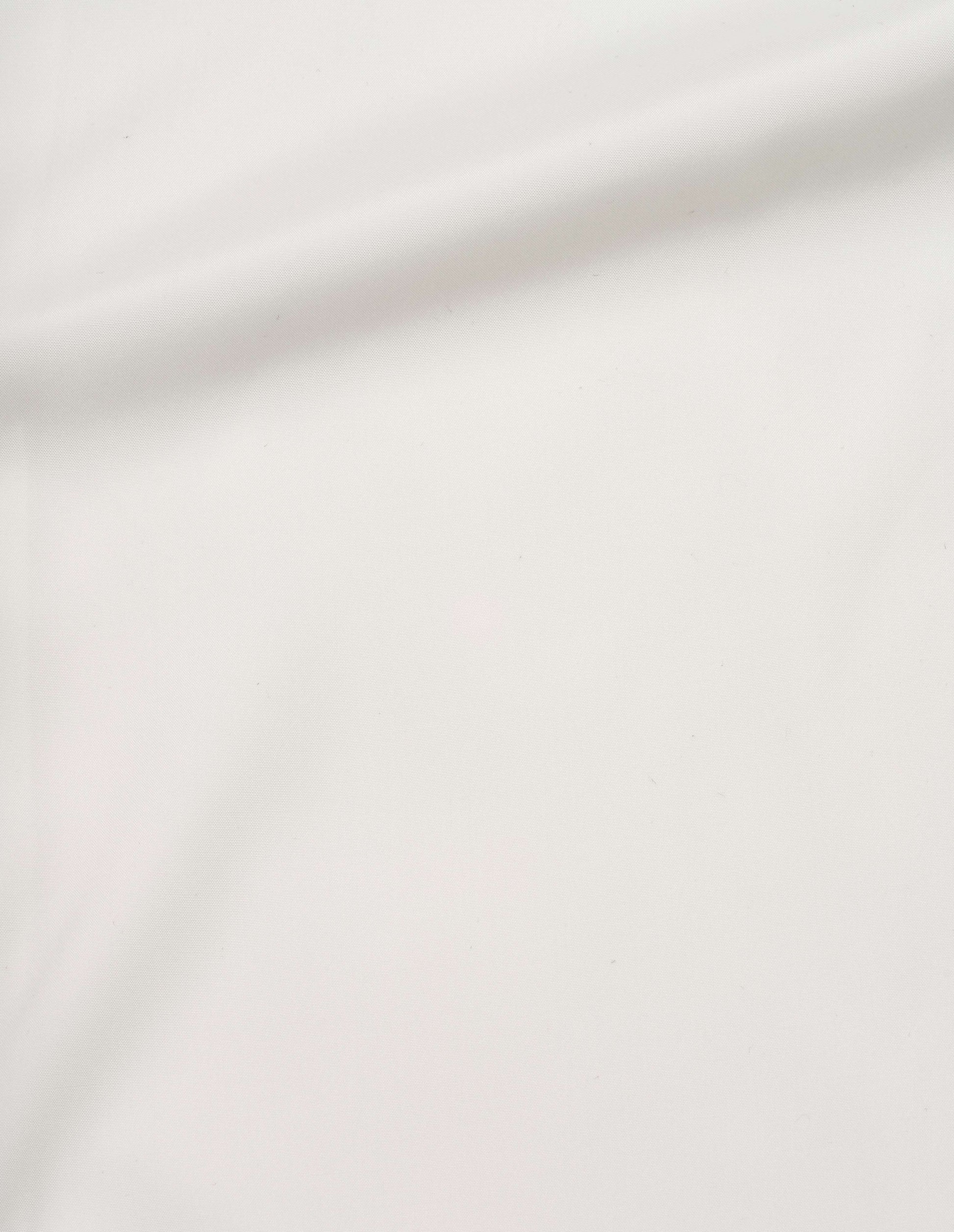 White matt silk shirt fabric swatch.